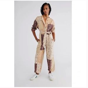 NEW Free People Road Trip Patched Coveralls, Size XS